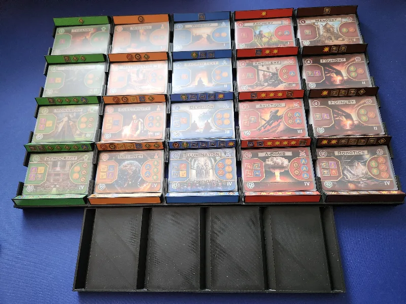 Path of Civilization Tech tray for sleeved cards