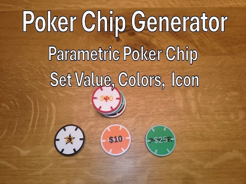 Custom Poker Chip Generator – Parametric