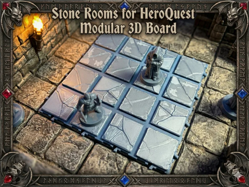 Stone Rooms for HeroQuest – Modular 3D Board