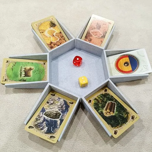 Catan Card Holder & Dice Tray