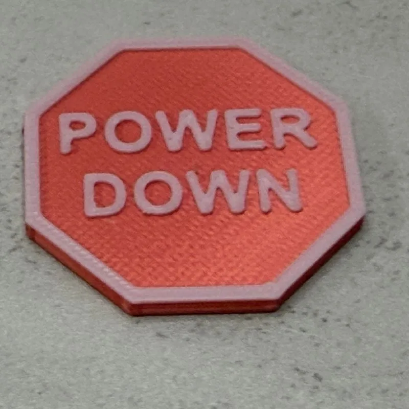 Power Down Sign for RoboRally