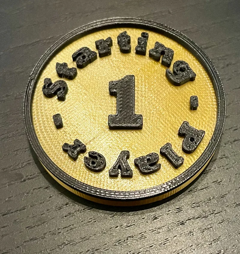 Starting or start player coin token