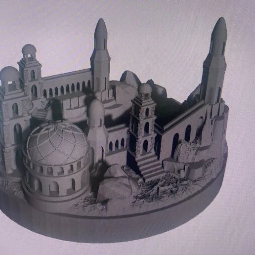 Elven haven 3D miniature, Stronghold for board games like War of the Ring