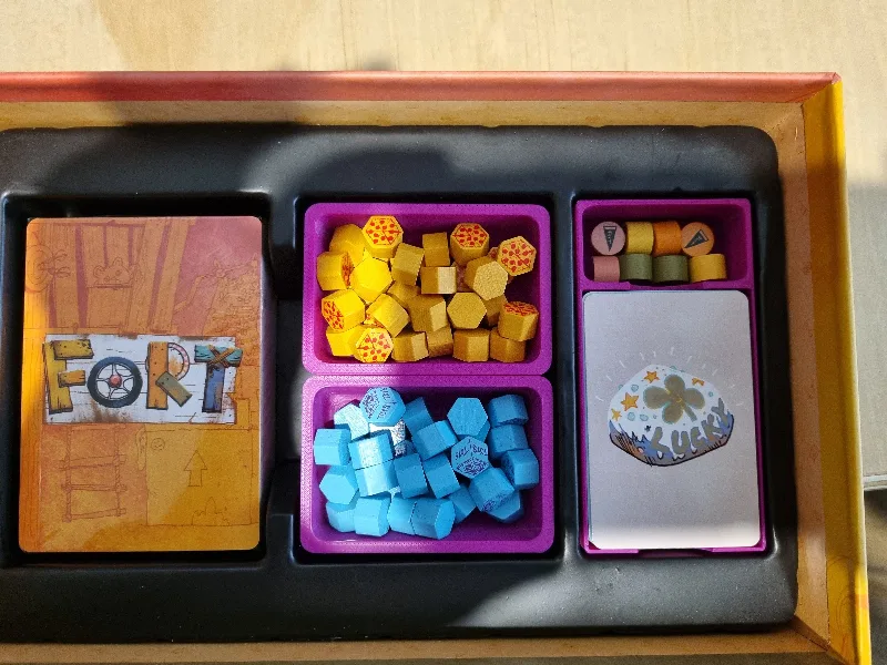 Fort Board Game Tray for Small Cards and Tokens