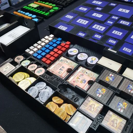 Maracaibo & The Uprising expansion insert with individual player trays