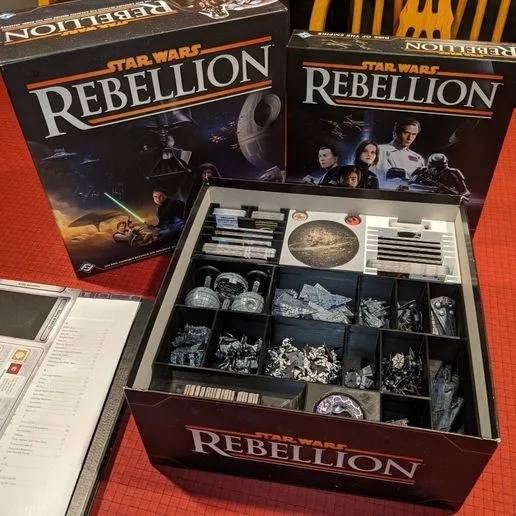 Star Wars Rebellion With Rise Of The Empire Board Game Box Insert Organizer