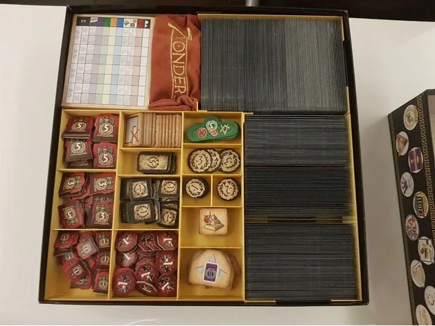 7 Wonders + Expansions + Bonuses Insert - Ready To Play - Sleeved (2 boxes)