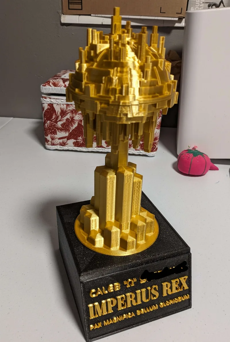 Twilight Imperium Trophy Base and Fleet Tray