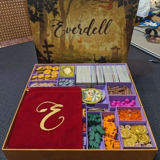 Everdell Insert - Fits All Expansions in Base Game Box Plus One Expansion Lid