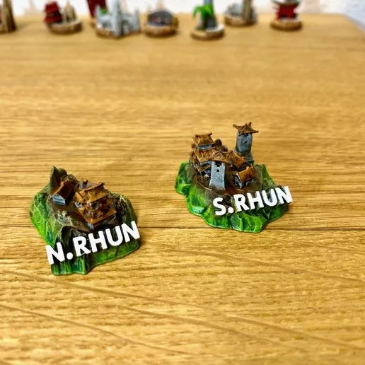 North and South Rhun settlements for board games like War of the Ring