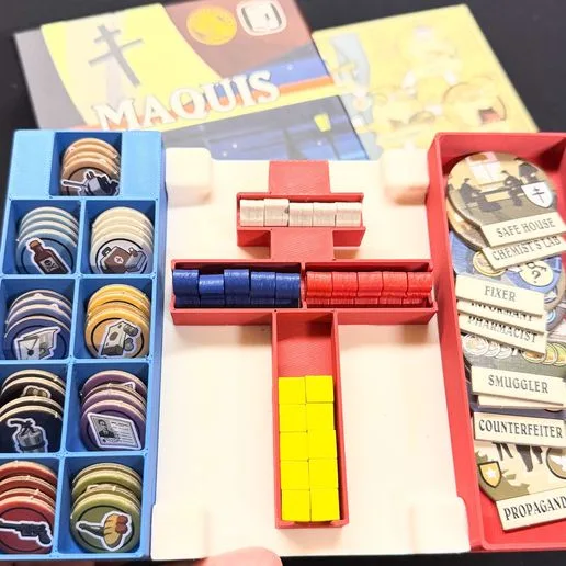 Maquis Board Game Insert and Organizer