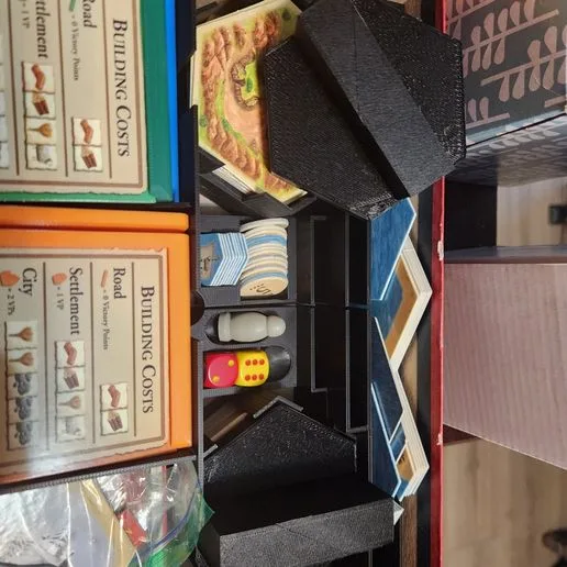 Catan Map Hex Spacer & Center Spacer for vertical box storage