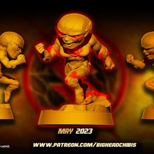the flash reverse chibi marvel united big head chibi