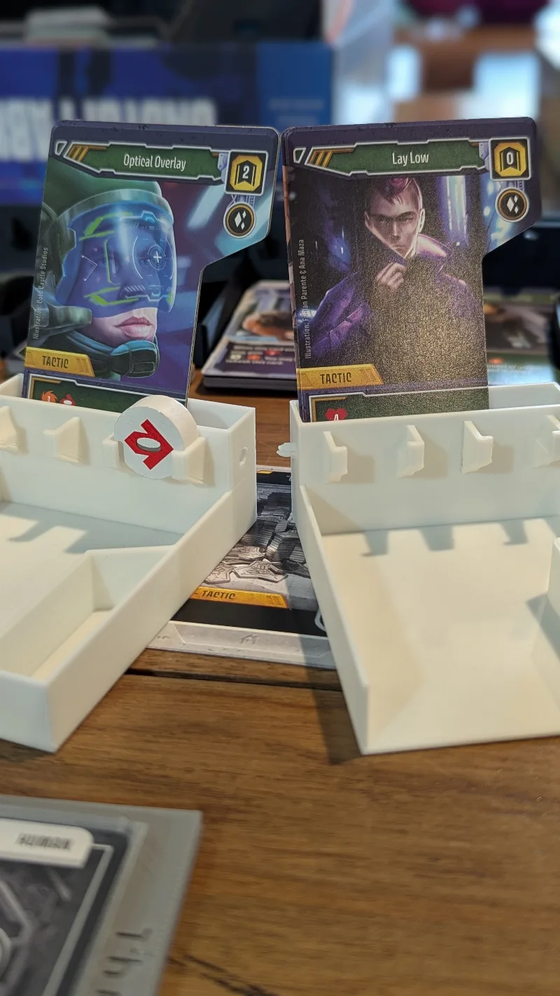 Unstoppable board game - deck holder w/ snap fit