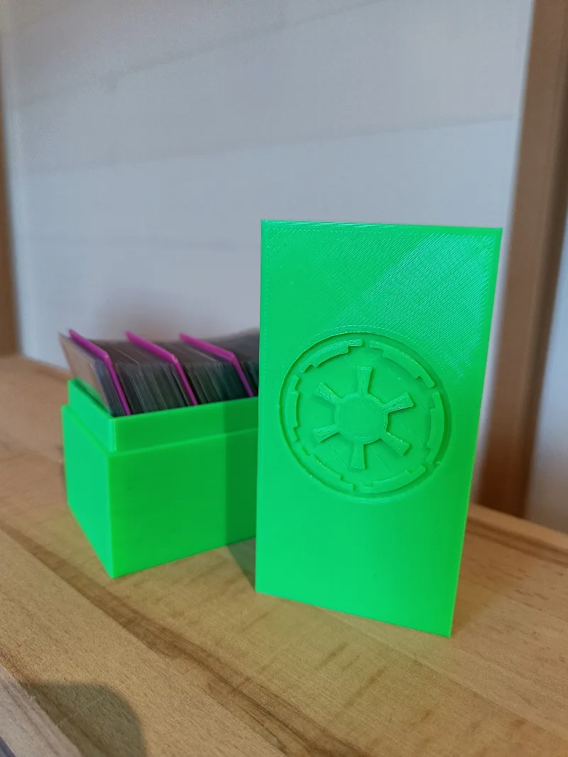 Star Wars Legion Upgrade Cards Box with Imperials Logo on the lid.