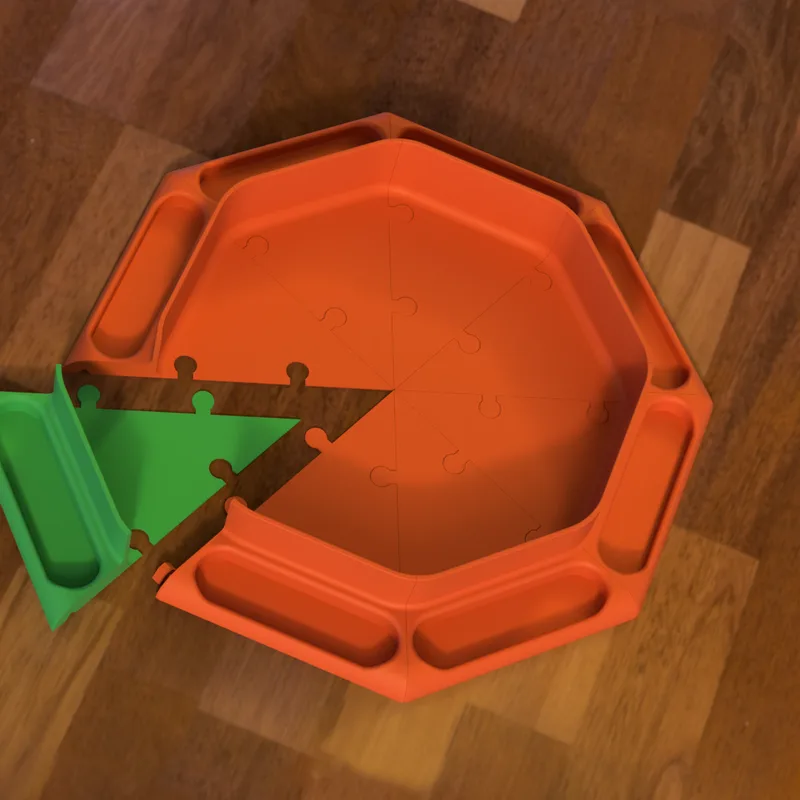 Octagonal Dice Tray, Sliced