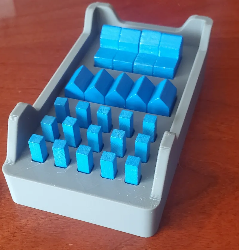 Catan Player Pieces Tray 4th Edition+ (parametric)