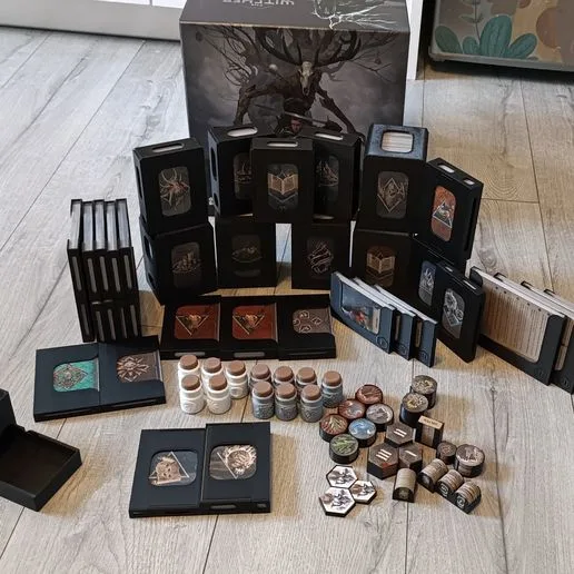 The Witcher: Old World - Big Box card tray replacement and insert addons