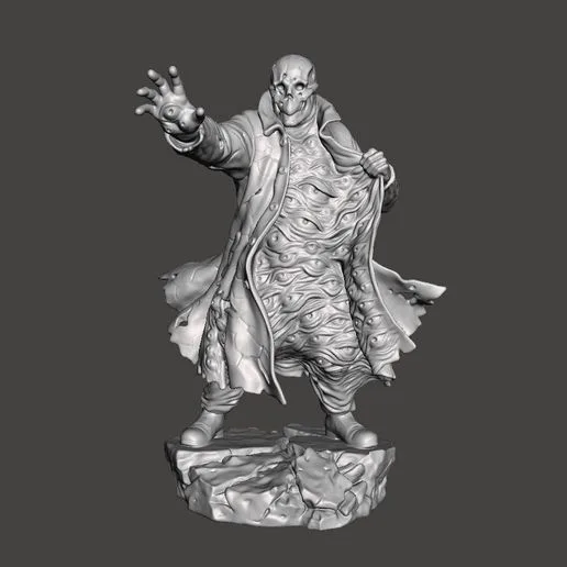 Watcher in the Trench Eldritch Horror Miniature STL
