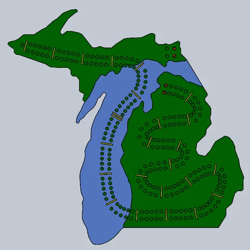 Michigan Cribbage Board
