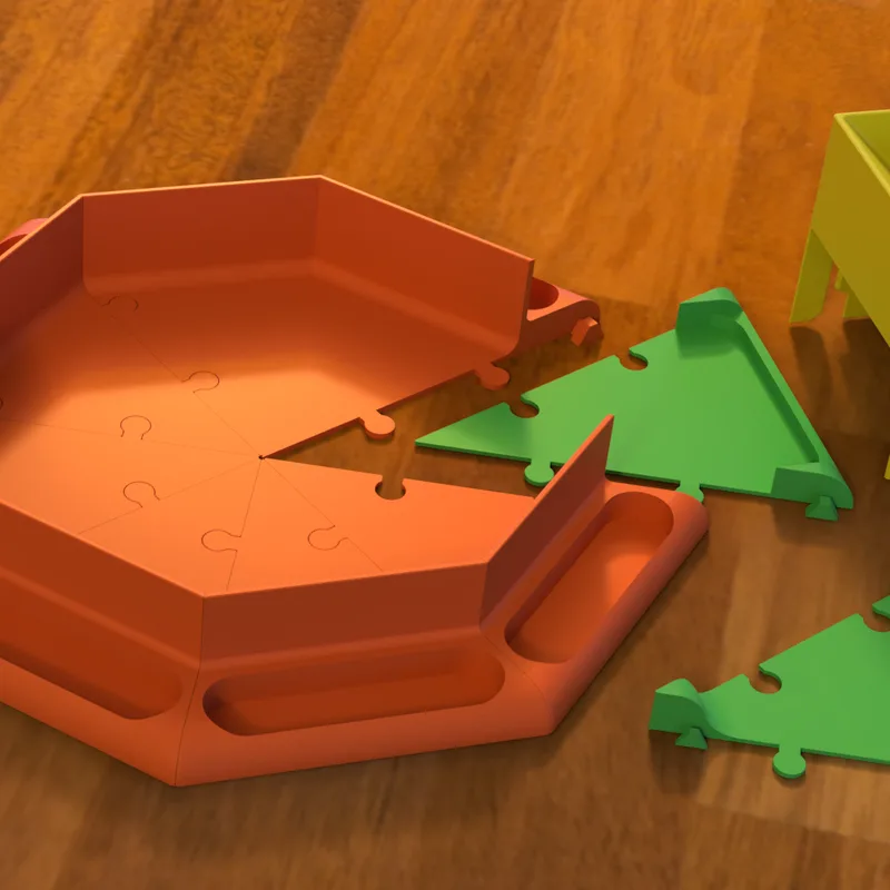 Dice Tower for Sliced Octagonal Dice Tray