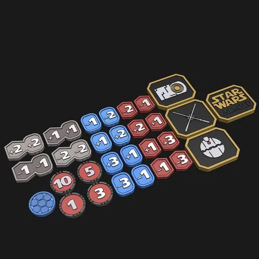 Star Wars Unlimited Tokens with Tray