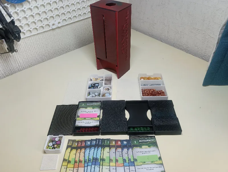 Card tower + insert for Terraforming Mars Ares + Discovery expansion