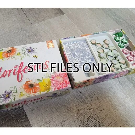 Floriferous insert / board game box organizer