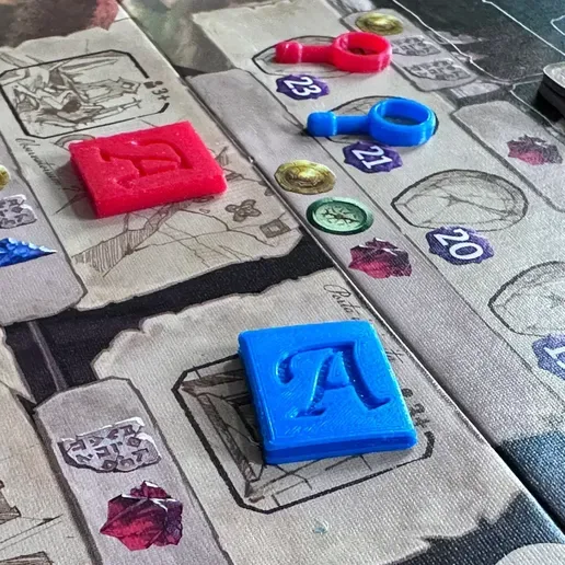 Research Tokens (Notebook and Magnifying Glass) for Lost Ruins of Arnak