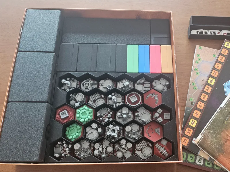 Terraforming Mars board game insert with 3D tiles