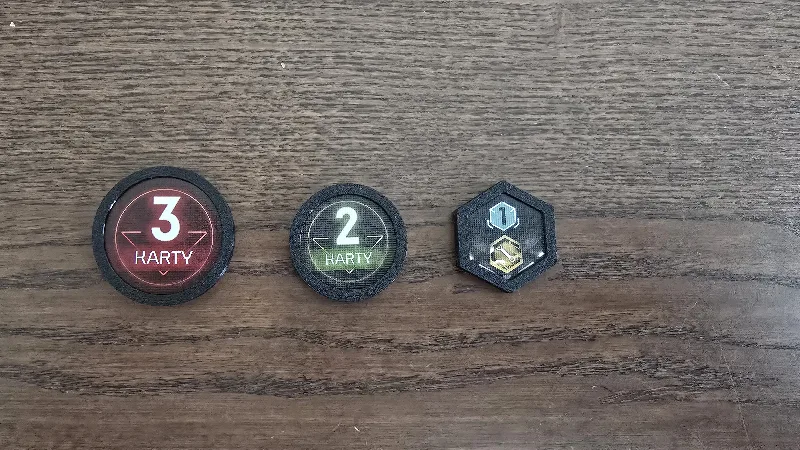 Shell token 30, 25 mm and polygon 6 x 21mm (Nemesis)