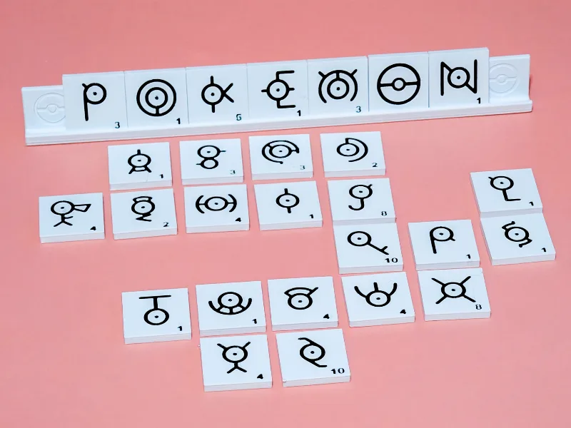 Pokemon Unown Scrabble Tiles