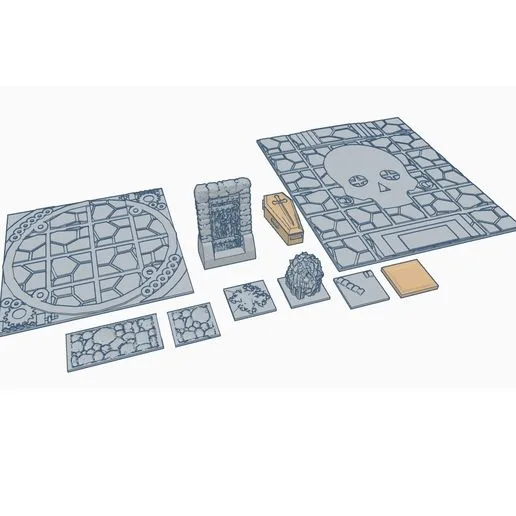 HeroQuest Witch Lord Furniture & tile Pack (easy print)