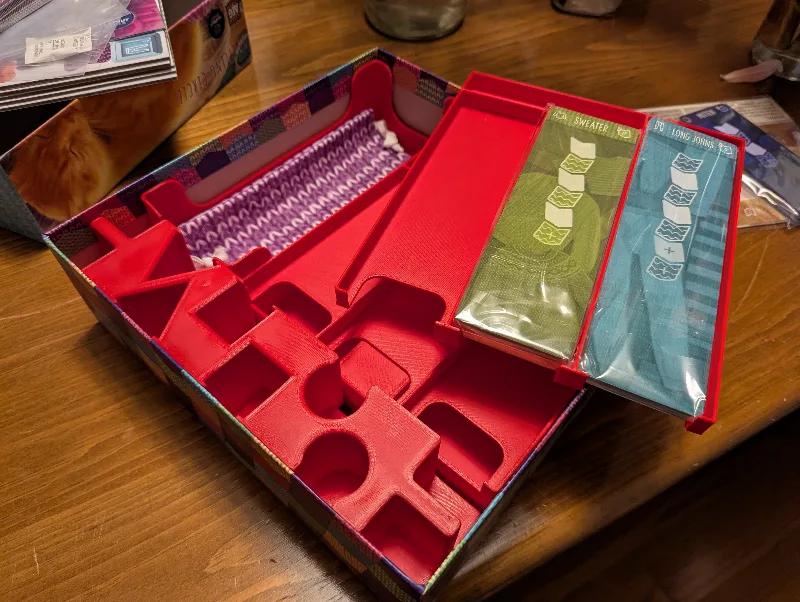 Knitting Circle game insert for button tokens