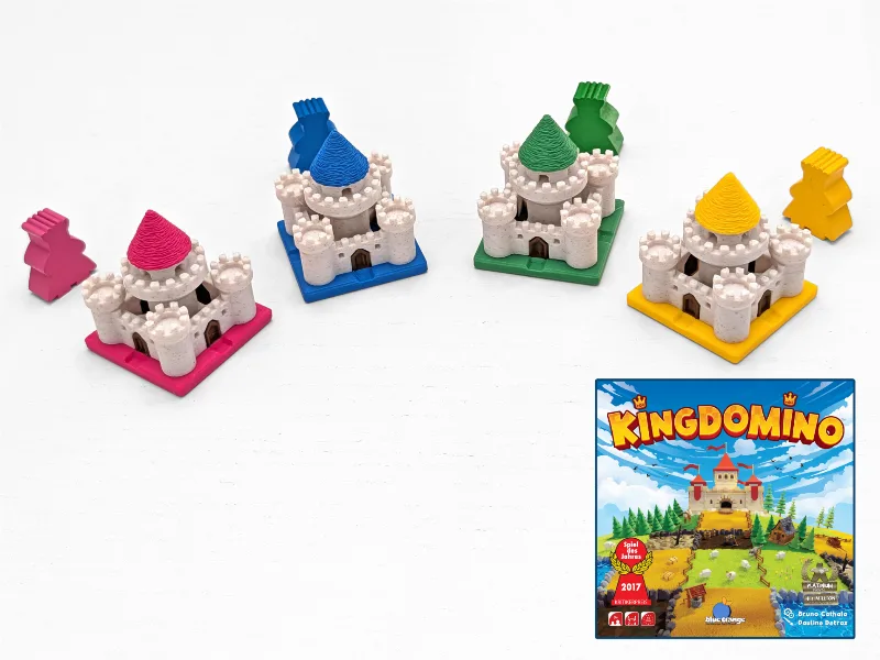 Kingdomino - Player Castles + Pawns
