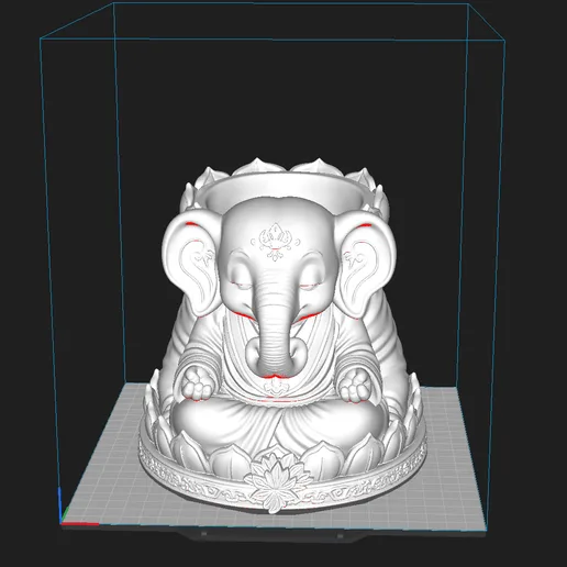 Zen Elephant Mahjong Dice Holder | Mahjong Accessory | Meditation Elephant Storage Bowl