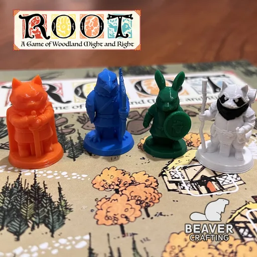 ROOT BOARD GAME MEEPLES - Base Game Meeples - 3D printable & FDM Friendly