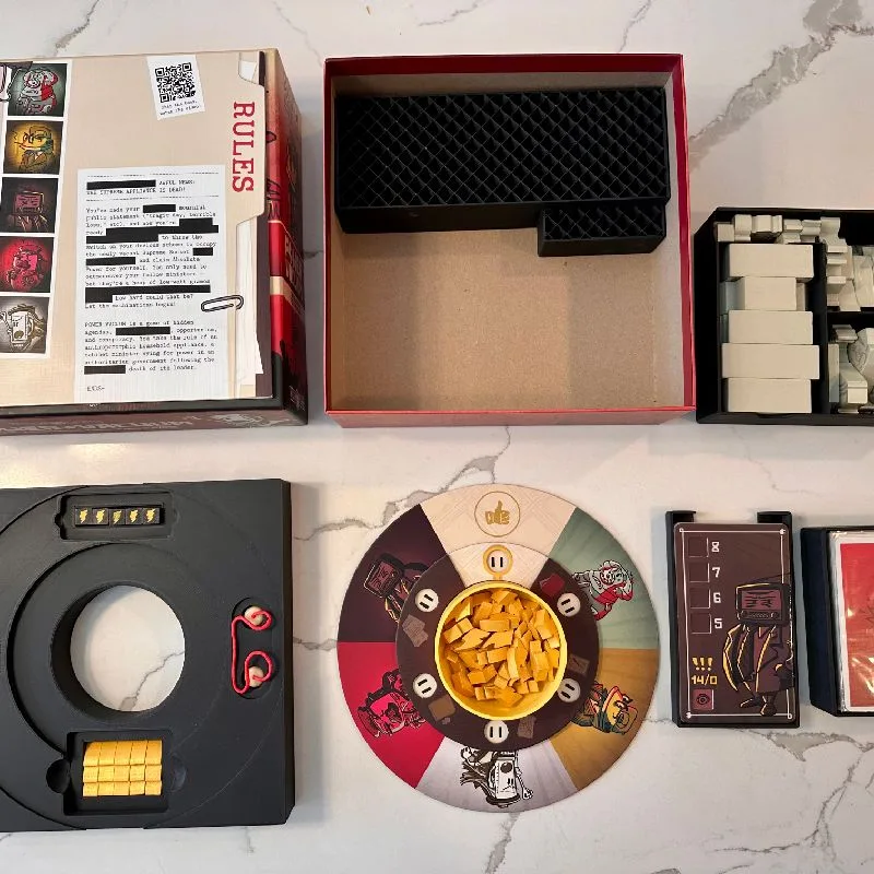 Power Vacuum Board Game Insert (Deluxe + Sleeves)