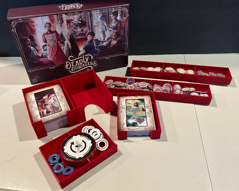 Deadly Dowagers Board Game Insert