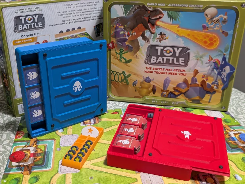 Toy Battle Piece Storage Boxes & Medal Tracker