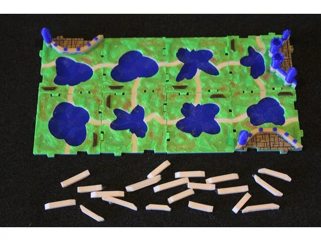RifRaf 3D Carcassonne The Ferries Tiles Mini Expansion Game