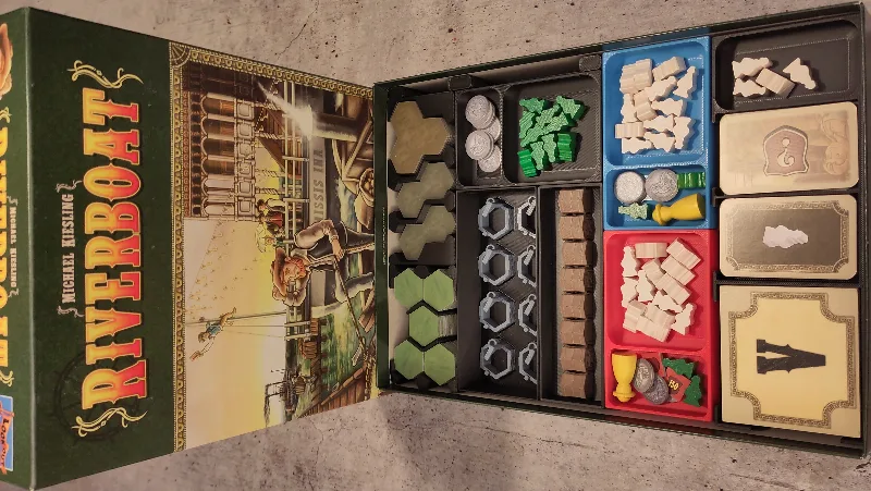 Riverboat Organizer Insert – Compatible with 3D Wells, Barns & Player Marker