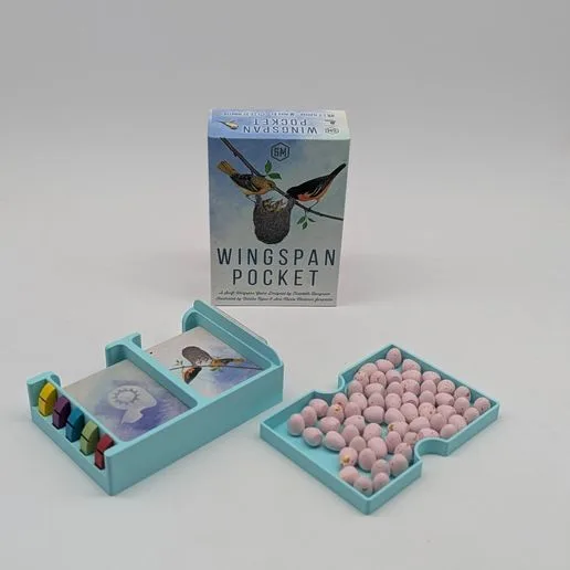 SLEEVED/UNSLEEVED - Wingspan Pocket Insert & Organizer | 3D Printable Card & Egg Tray Set