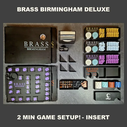BRASS BIRMINGHAM DELUXE insert (2 minute assembly) (insert, organizer, inlay)