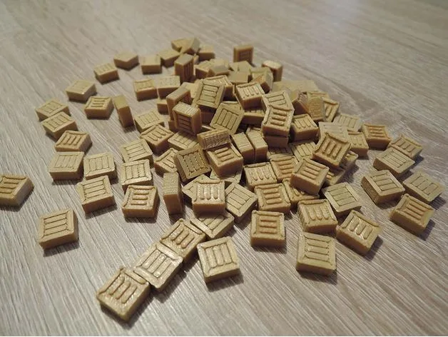 Crate / box / goods token for a boardgame