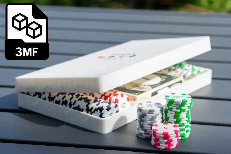 Poker set multicolor travel edition - print in place