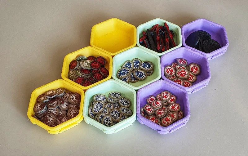 Interlocking Sorting Cups (Hex Shape) - Version 2