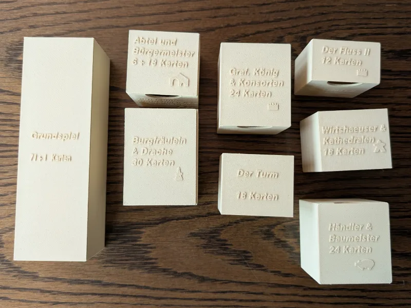 Single-color Card Boxes for Carcassonne V1
