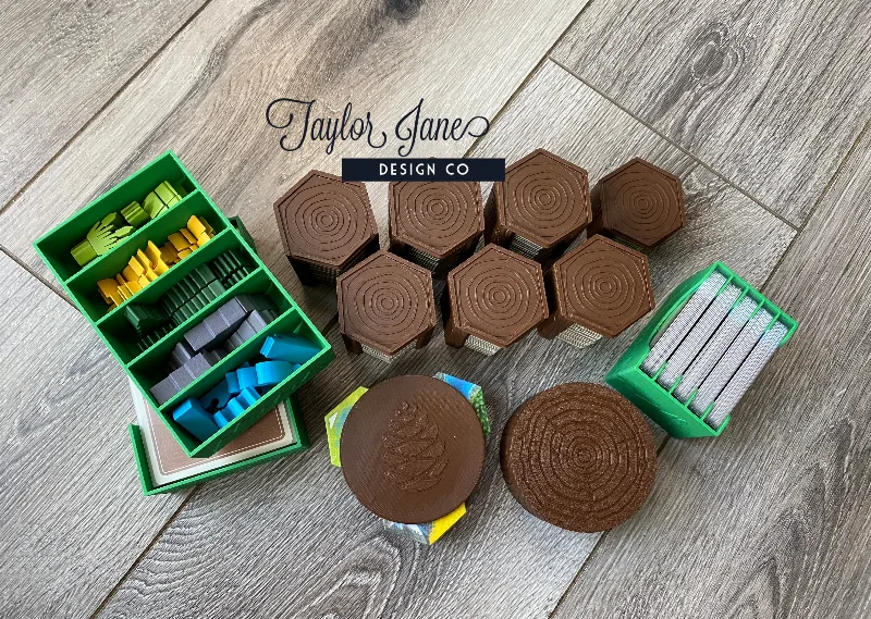 Cascadia and Landmarks Compatible Board Game Organizer