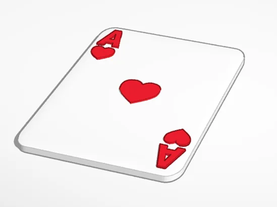 Poker card heart of aces